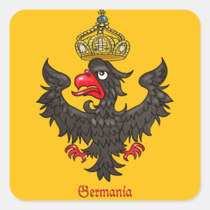 Adesivo Quadrado Heraldic Eagle