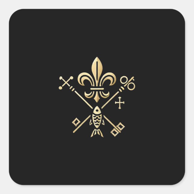 Adesivo Quadrado Heraldische Symbole  (Frente)