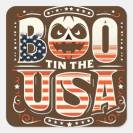 Adesivo Quadrado Herança Americana do Halloween