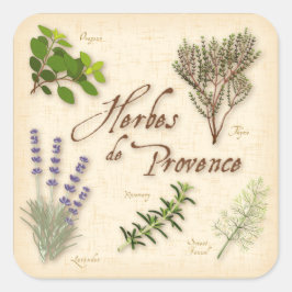 Adesivo Quadrado Herbes de Provence Stickers