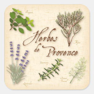 Adesivo Quadrado Herbes de Provence Stickers