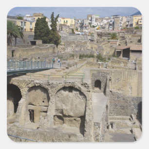 Adesivo Quadrado Herculium, Ercolano, Campânia, Itália