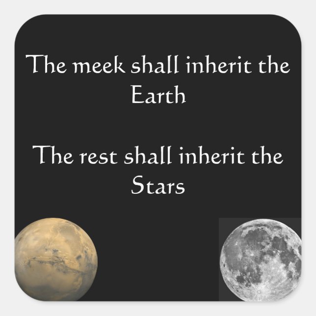 Adesivo Quadrado Herdar as Estrelas! Vinheta para o seu laptop (Frente)