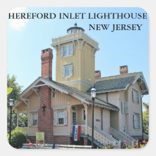 Adesivo Quadrado Hereford Inlet Lighthouse, New Jersey Stickers