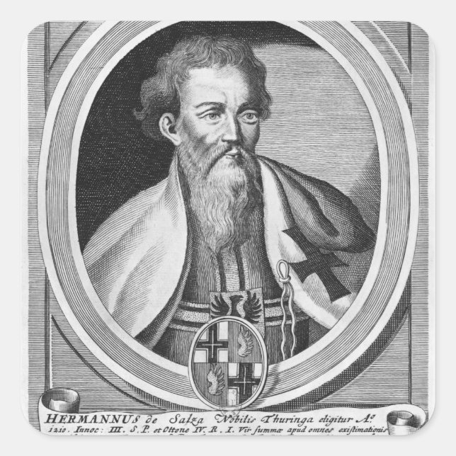 Adesivo Quadrado Hermann de Salza (Frente)