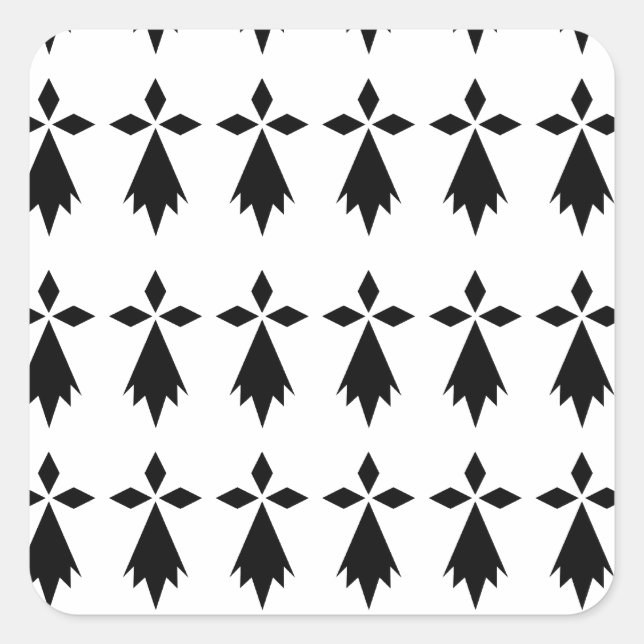 Adesivo Quadrado hermine bandeira Bretanha (Frente)