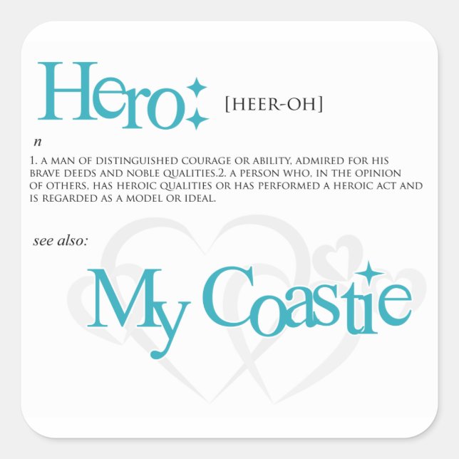 Adesivo Quadrado Herói (Frente)