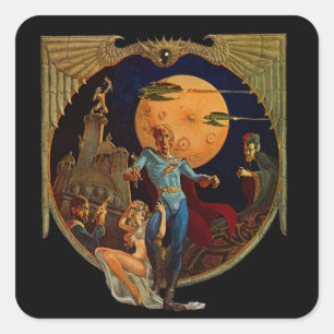 Adesivo Quadrado Herói do Sci-Fi