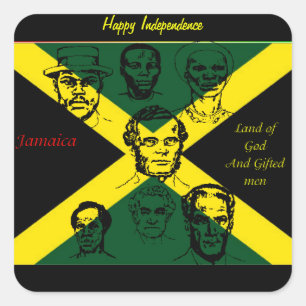 Adesivo Quadrado herói nacional jamaica