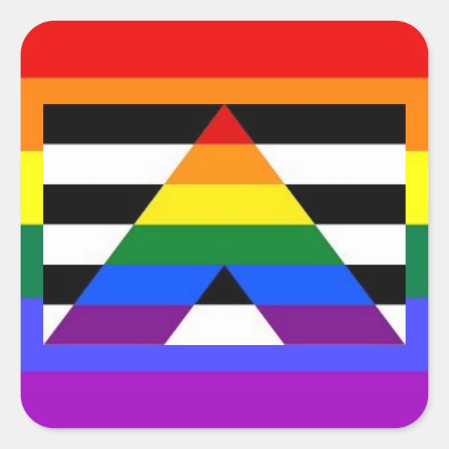 Adesivo Quadrado Hetero Ally stickers (Frente)
