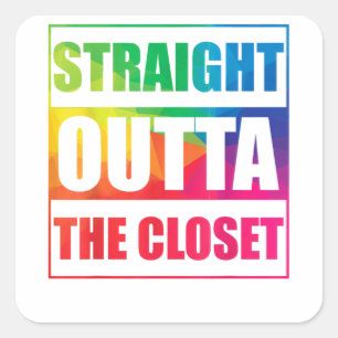 Adesivo Quadrado Hetero Do Armário LGBT