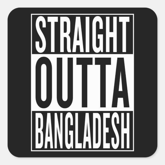 Adesivo Quadrado hetero fora de Bangladesh (Frente)