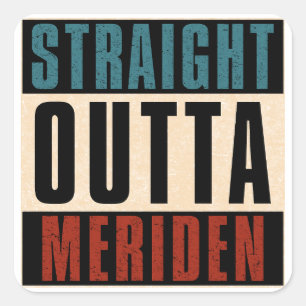 Adesivo Quadrado Hetero fora do Meriden Connecticut CT