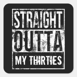 Adesivo Quadrado Hetero Fora do Meu Grupo aniversário de 40 anos 30