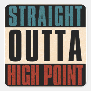 Adesivo Quadrado Hetero Out High Point North Carolina NC