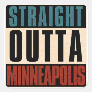 Adesivo Quadrado Hetero Out Minneapolis Minnesota MN