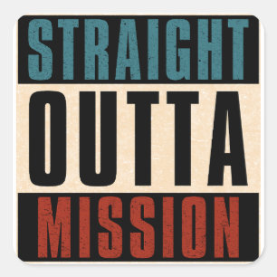 Adesivo Quadrado Hetero Out Mission Texas TX