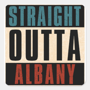 Adesivo Quadrado Hetero Outta Albany New York NY
