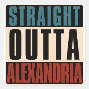 Adesivo Quadrado Hetero Outta Alexandria Virginia VA