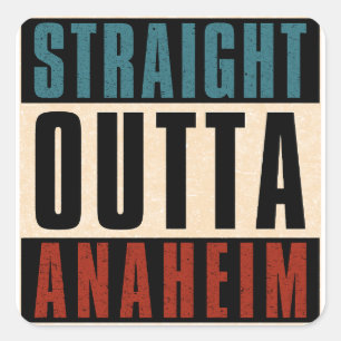 Adesivo Quadrado Hetero Outta Anaheim California CA