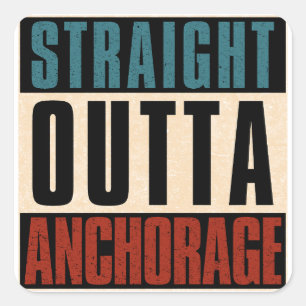 Adesivo Quadrado Hetero Outta Anchorage Alaska AK