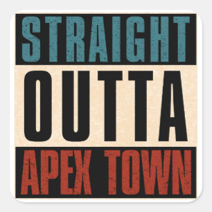 Adesivo Quadrado Hetero Outta Apex North Carolina NC