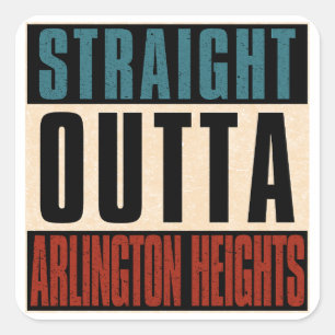 Adesivo Quadrado Hetero Outta Arlington Heights Illinois IL