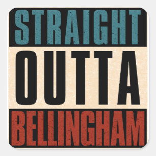 Adesivo Quadrado Hetero Outta Bellingham Washington WA