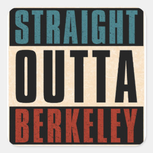 Adesivo Quadrado Hetero Outta Berkeley California CA