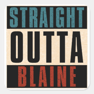 Adesivo Quadrado Hetero Outta Blaine Minnesota MN