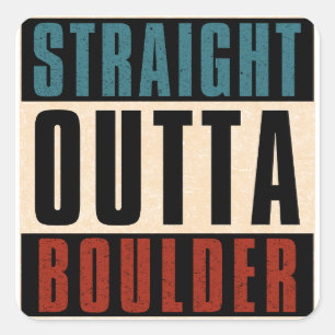 Adesivo Quadrado Hetero Outta Boulder Colorado CO