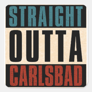 Adesivo Quadrado Hetero Outta Carlsbad California CA