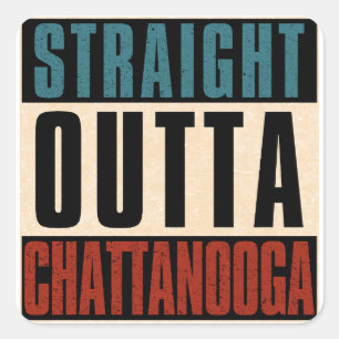 Adesivo Quadrado Hetero Outta Chattanooga Tennessee TN