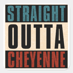 Adesivo Quadrado Hetero Outta Cheyenne Wyoming WY