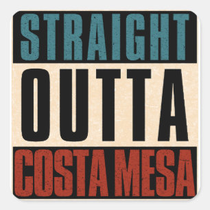 Adesivo Quadrado Hetero Outta Costa Mesa Califórnia CA