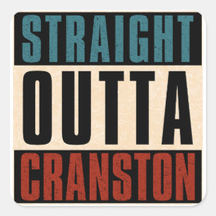 Adesivo Quadrado Hetero Outta Cranston Rhode Island RI