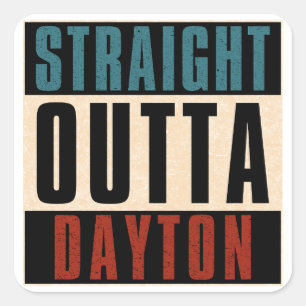 Adesivo Quadrado Hetero Outta Dayton Ohio OH