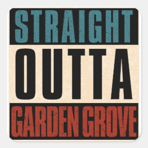 Adesivo Quadrado Hetero Outta Garden Grove California CA