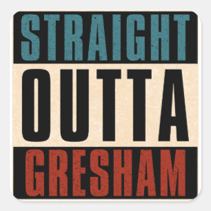 Adesivo Quadrado Hetero Outta Gresham Oregon OR