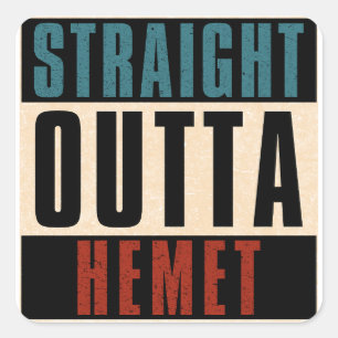 Adesivo Quadrado Hetero Outta Hemet California CA
