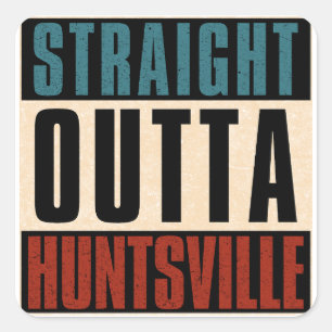Adesivo Quadrado Hetero Outta Huntsville Alabama AL