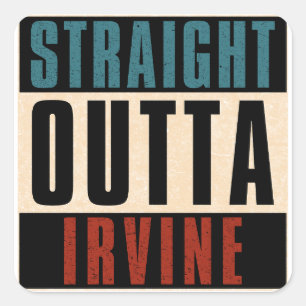 Adesivo Quadrado Hetero Outta Irvine California CA
