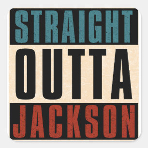 Adesivo Quadrado Hetero Outta Jackson Mississippi MS