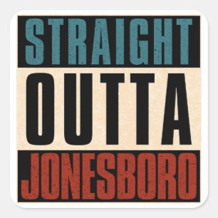 Adesivo Quadrado Hetero Outta Jonesboro Arkansas AR