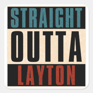 Adesivo Quadrado Hetero Outta Layton Utah UT