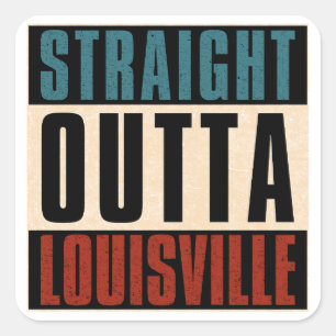 Adesivo Quadrado Hetero Outta Louisville Kentucky KY