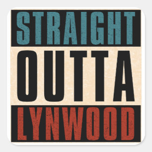 Adesivo Quadrado Hetero Outta Lynwood California CA