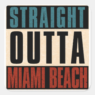 Adesivo Quadrado Hetero Outta Miami Beach FL