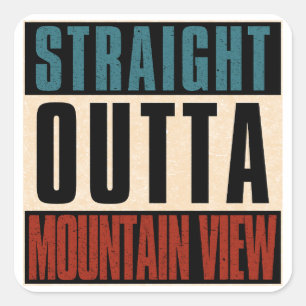 Adesivo Quadrado Hetero Outta Mountain View California CA