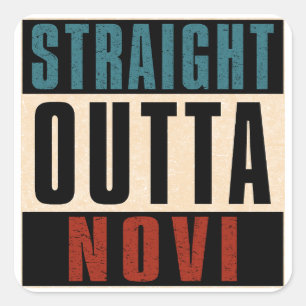 Adesivo Quadrado Hetero Outta Novi Michigan MI